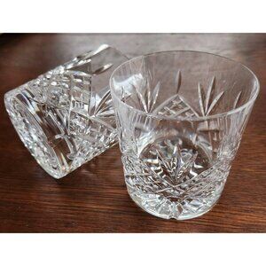 2 Edinburgh Crystal Continental Silhouette Double Old Fashioned Whiskey Tumblers